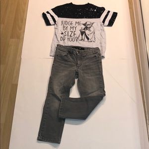 Joe’s jeans Sz 5 & T shirt Yoda star-wars bundle⭐️